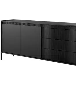 Komody do spálne Komoda Senso C 187 2D3S black