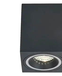 Svietidlá Rabalux 71164 - Bodové svietidlo KOBALD 1xGU10/25W/230V hranatý antracit 71164