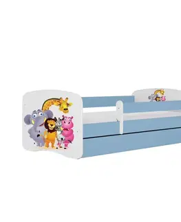 Postele pre dievčatá Detská Posteľ. Babydreams+Sz+M Modrá 80x160 Zoo