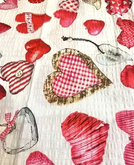 Obliečky Obliečky krepové Love TiaHome - 1x Vankúš 90x70cm, 1x Paplón 140x200cm