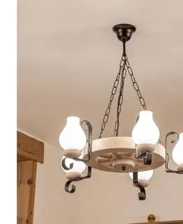 Svietidlá BRILAGI - Reťazový luster ROATA 5xE14/40W/230V dub EX-01096