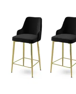 Barové stoličky Bar Stool Set (2 Pieces) Enox - Black, Gold