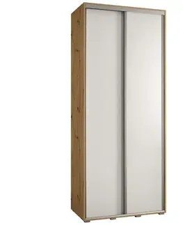 Šatníkové skrine Skriňa 45 Canaris 1 120 artisan/biela/silver