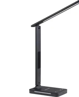 Lampy  LED Stm. lampa s bezdr. nab. QI, displejom a USB portom LED/7W/230V 3000-6000K KLLNE7CZ