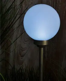 Solárne dekoračné lampy Solárna lampa 4 LED BY-131580 guľa biela 20