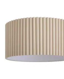Tienidlo na lampu Japandi tienidlo béžové ľanové 50/50/25 - Vlnkované jednoduché
