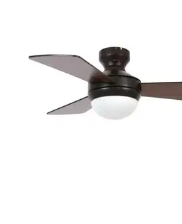 Ventilátory Lucci Air 512311- Stropný látor AIRLIE HUGGER 2xE27/15W/230V drevo/hnedá+DO 512311