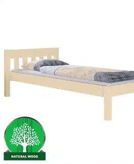 Drevené postele Posteľ Pino 120x200 borovica surová