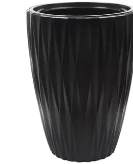 Záhrada Kvetináč Caro Slim 30 čierna 5820-084