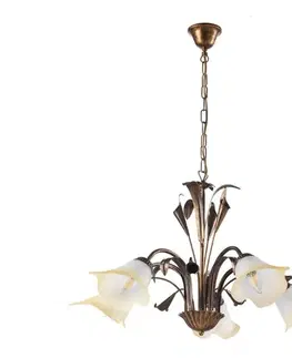 Svietidlá ONLI - Luster na reťazi LUCREZIA 5xE14/6W/230V bronzová 4722/5B