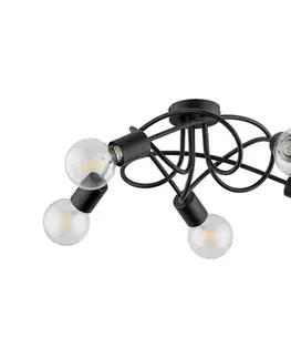 Svietidlá  Prisadený luster BOSTON 5xE27/15W/230V čierna 63192
