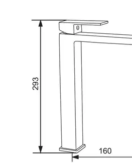 Kúpeľňové batérie MEXEN - Uno umývadlová batéria s vysoká chróm 71410-00