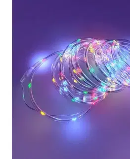 LED osvetlenie  LED vonkajší svetelný reťazec 100xLED/3xAA 5,45 m IP44 viacfarebný 028 0000619