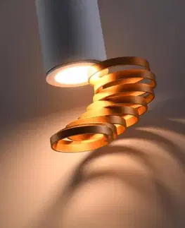 Stropná svetla Stropná lampa zlatá+biela 6x20cm trubica