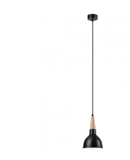 Svietidlá  Luster na lanku FRANCESCA 1xE27/60W/230V čierna LM-1.106 BLACK