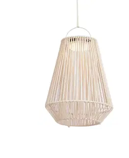 Lampy Bohemian stolná lampa béžová vrátane LED 3-stupňové stmievanie IP54 solárne nabíjanie - Duca