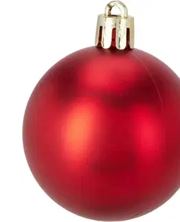 Vianočné dekorácie Set 16 ks vianočných ozdôb Festive Sparkles, červená, pr. 6 cm, plast, pr. 6 cm