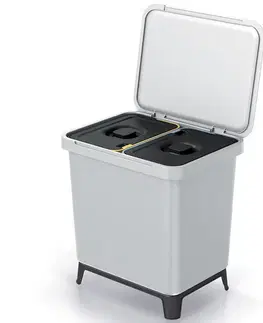 Odpadkové koše NABBI NKS30W2 odpadkový kôš na triedený odpad 20 l popolavá
