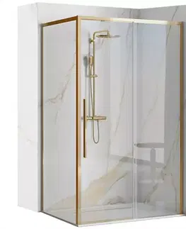 Sprchové kúty 90x90 Sprchový kút Solar Rea K4900 90x90x195 gold