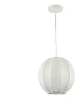 Svietidlá  Závesný luster na lanku DANA 1xE27/15W/230V, priemer 25 cm, biely ML1805