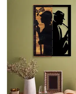 Obrazy  Nástenná dekorácia 32x50 cm jazz drevo/kov 899SKL2211