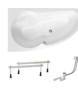 Vane Asymetrická vana Laguna Luiza 150x95 cm akrylát levá SIKOLU1500LAPN SIKOLU1500LAPN