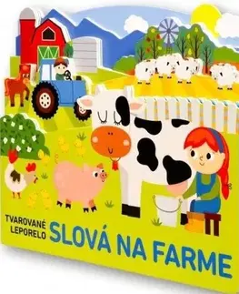 Leporelá, krabičky, puzzle knihy Slová na farme - Tvarované leporelo