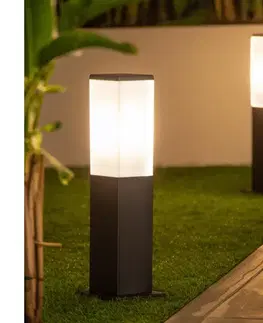 Záhradné lampy BRILAGI - Vonkajšia lampa NOVA 1xE27/15W/230V 40 cm IP44 čierna FG-KH446PSH-40-BLK