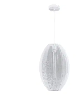 Svietidlá  Luster na lanku KAREI 1xE27/20W/230V pr. 30 cm biela 330628