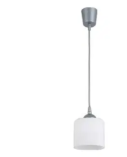 Svietidlá BRILAGI - LED luster na lanku RETRO GLASS 1xE27/60W/230V pr. 10 cm strieborná/biela NSTK7006+TK8612A