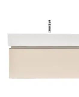 Kúpeľňový nábytok Kúpeľňová skrinka s umývadlom SAT Feel 80x30x46 cm pieskovo béžová mat SATFEEL80BEU2B SATFEEL80BEU2B