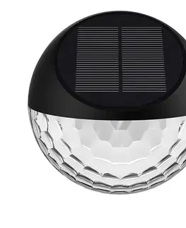 Lampy  B.V.  LED RGB solárne nástenné svietidlo 2W/1,2V čierne IP44 B10201NO5