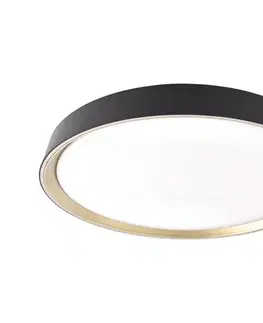 Svietidlá  LED stmievateľné stropné svietidlo ILVI LED/45W/230V 2700-6500K pr. 50 cm čierna/mosadz+DO ZM5119