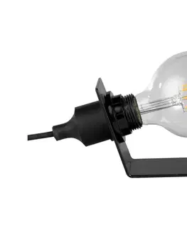 Lampy ONLI - Stolná lampa WIRE 1xE27/15W/230V 9 cm čierna 4853/LN