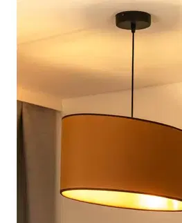 Svietidlá  - Luster na lanku OVAL VEGAN 1xE27/15W/230V hnedá 603348