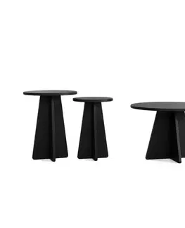 Sady stolíkov Súprava konferenčných stolíkov Mushroom 3 - Black
