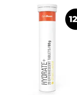 Multivitamíny Gymbeam Hydrate+ šumivý 12 x 20 tab citrusové ovocie