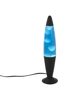 Stolné lampy Lávová lampa modrá s bielym voskom vrátane LED - Molten Lava