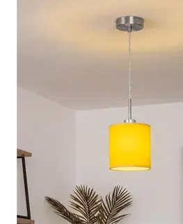 Svietidlá BRILAGI - LED luster na lanku NUBILA 1xE27/60W/230V pr. 14 cm žltá EG32515+BG2452
