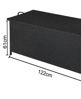 Záhradné úložné boxy Záhradný úložný box D2318 čierna Dekorhome