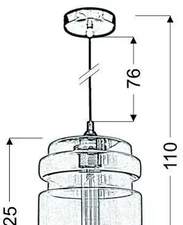 Stropná svetla Zelená sklenená stropná lampa 60W E27 Decorado