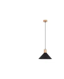 Svietidlá  SL.1320 - Luster na lanku JAGA 1xE27/15W/230V pr. 30 cm čierna SL.1320