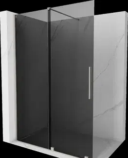Sprchové dvere MEXEN/S - Velar Sprchová zástena posuvná Walk-in 160 x 200, grafit 8 mm, nikel kartáčovaná 871-160-000-43-97