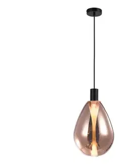 Svietidlá  Závesný luster DENSO 1xG9/5W/230V, priemer 20 cm, medená/čierna 31-51356