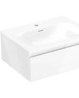 Kúpeľňový nábytok MEXEN/S - Orio kúpeľňová skrinka 60 cm s umývadlom Vela, 1 šuplík, biela lesk 91A10-06023-1-BF00-W23M00