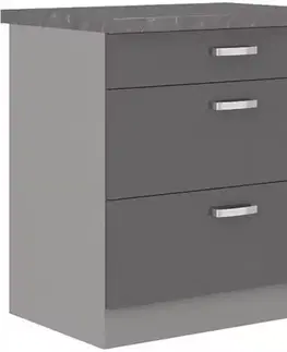 Kuchynské skrinky stojace Skrinka do kuchyne Grey 80d 3s bb sivá