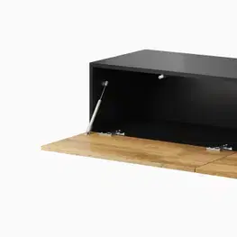 TV stolíky CAMA MEBLE Vigo 140 tv stolík čierna / dub wotan