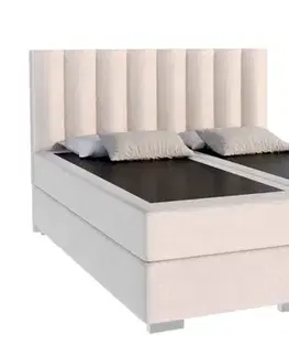 Postele FDM Manželská posteľ LINCOLN Boxspring | krémová 160 x 200 cm
