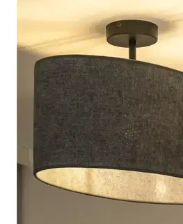 Svietidlá  - Prisadený luster OVAL 1xE27/15W/230V šedá 604529