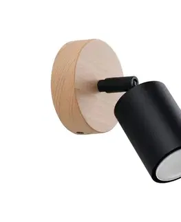 Svietidlá  SL.1290 - Nástenné bodové svietidlo VERDO 1xGU10/10W/230V čierna SL.1290